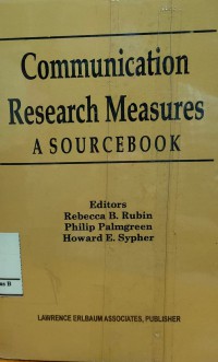 Image of Communication Research Measure : A  Sourcebook